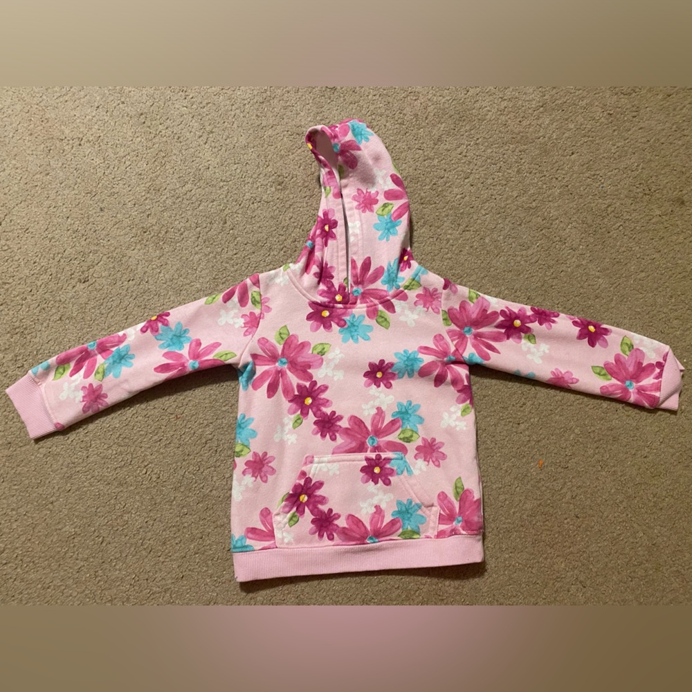 Floral sweatshirt, 24 months, hoodie, flowers, bright colors